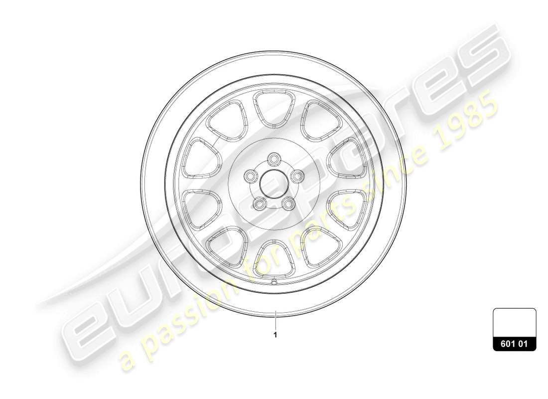 lamborghini urus (2020) roue de secours schéma des pièces