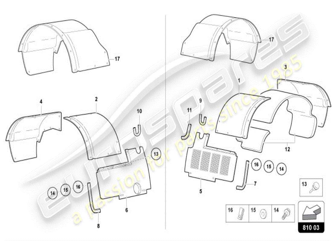un schéma de pièces du catalogue de pièces lamborghini diablo vt (1998)