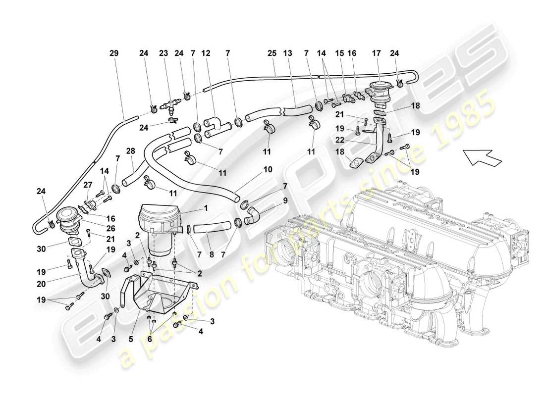 schéma de pièce contenant le numéro de pièce 07m131145a