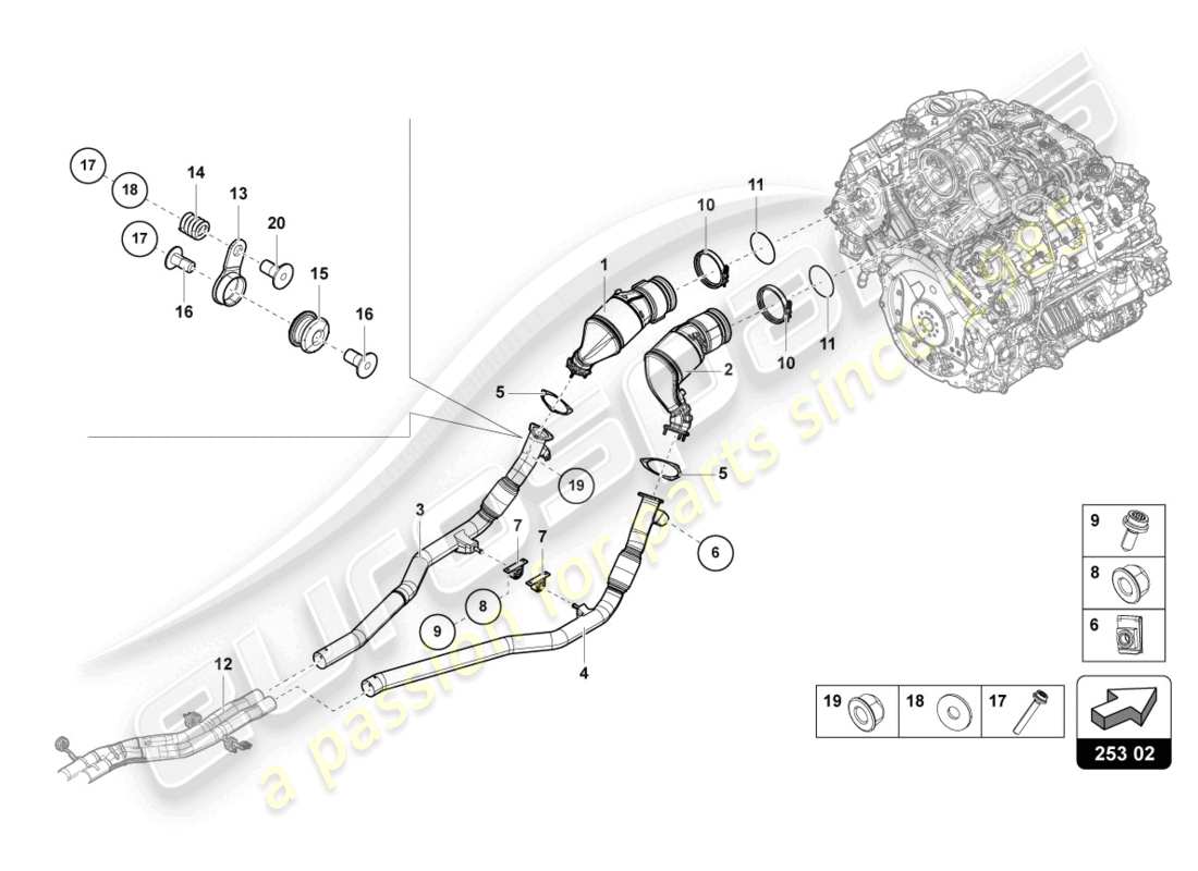 schéma de pièce contenant le numéro de pièce n10736701