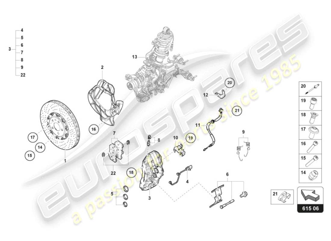 schéma de pièce contenant le numéro de pièce 4t3615105af