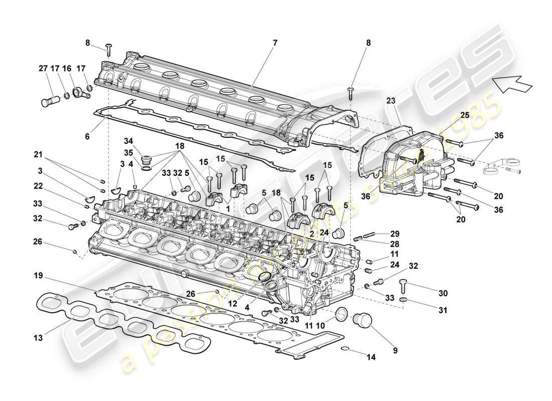 schéma de pièce contenant le numéro de pièce 07m103483c