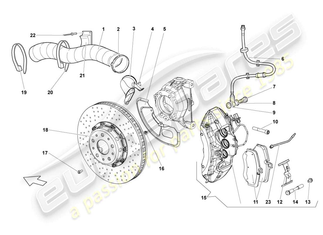 schéma de pièce contenant le numéro de pièce 410615105r