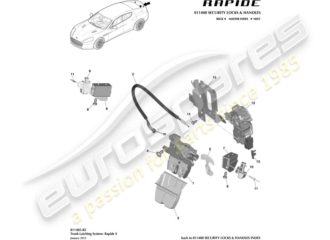schéma de pièce contenant le numéro de pièce 93bb-n404b05-aj