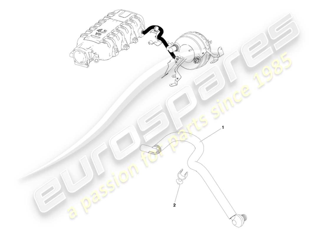 aston martin v8 vantage (2005) tuyau à vide, diagramme de pièces lhd
