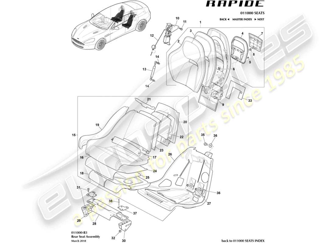 schéma de pièce contenant le numéro de pièce ad43-m1h404-ba