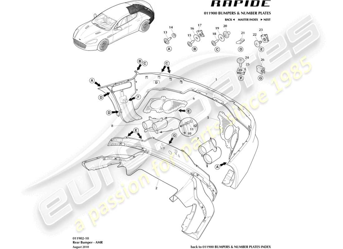 schéma de pièce contenant le numéro de pièce kd43-17e955-ac