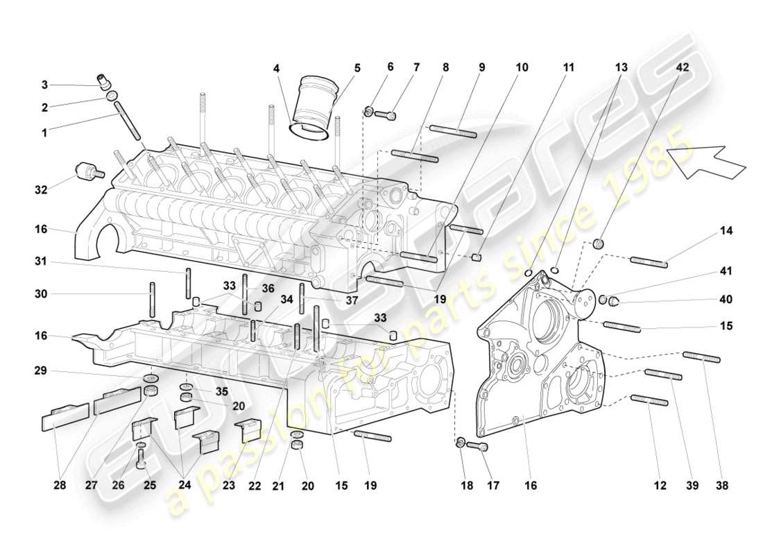 lamborghini reventon roadster carter moteur schéma des pièces