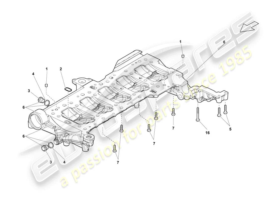 lamborghini lp550-2 spyder (2013) carter d'huile moteur schéma des pièces