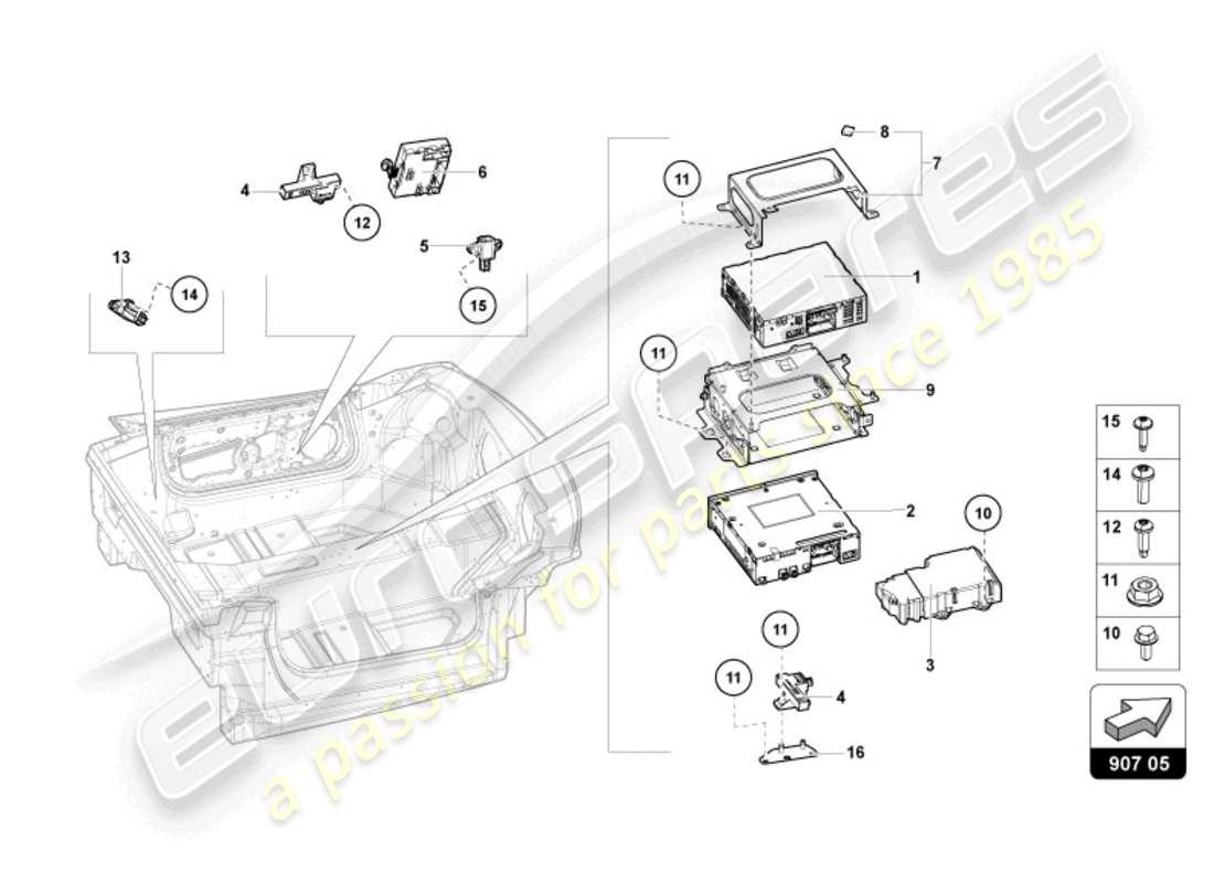 lamborghini ultimae (2022) électrique schéma des pièces