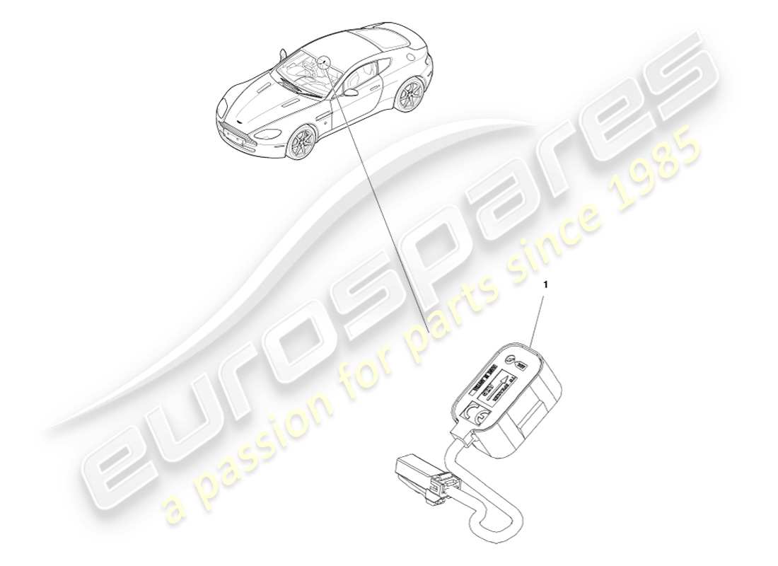 aston martin v8 vantage (2005) diagramme des pièces du sous-système de commande vocale