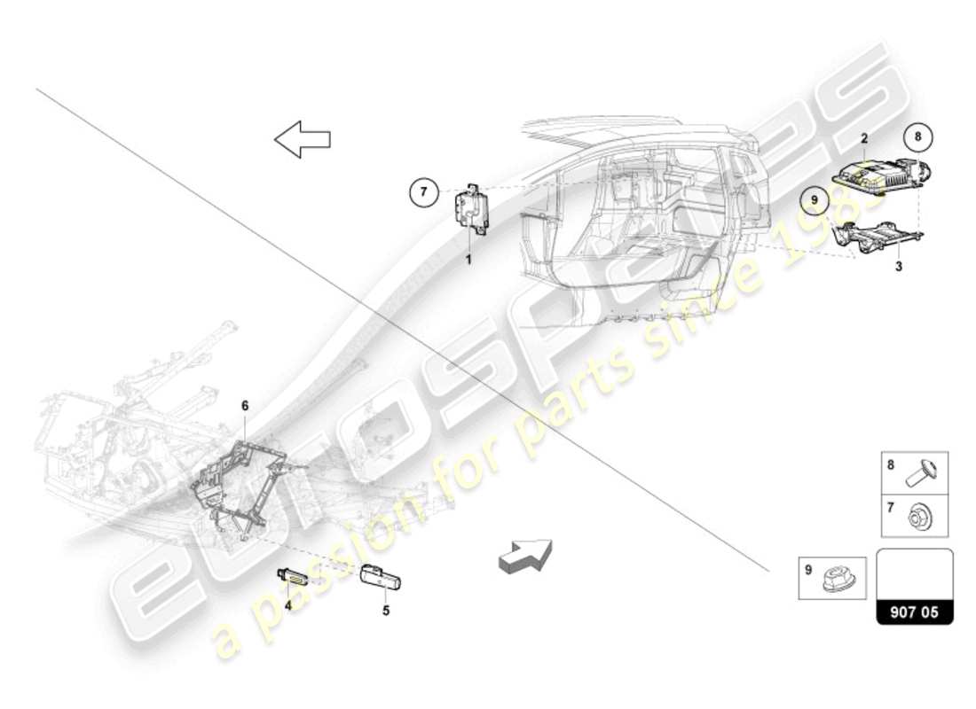 lamborghini revuelto coupe (2024) unités de contrôle schéma des pièces