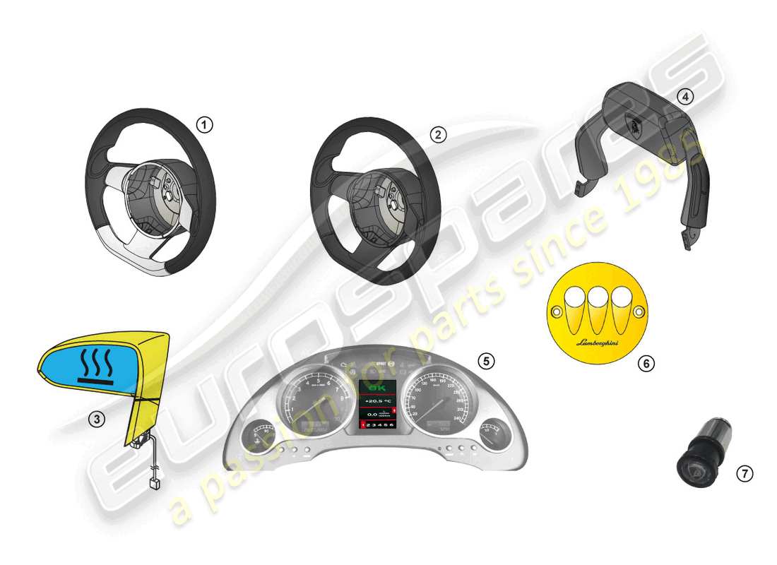 lamborghini lp560-4 coupe (accessories) ensemble de rénovation schéma des pièces