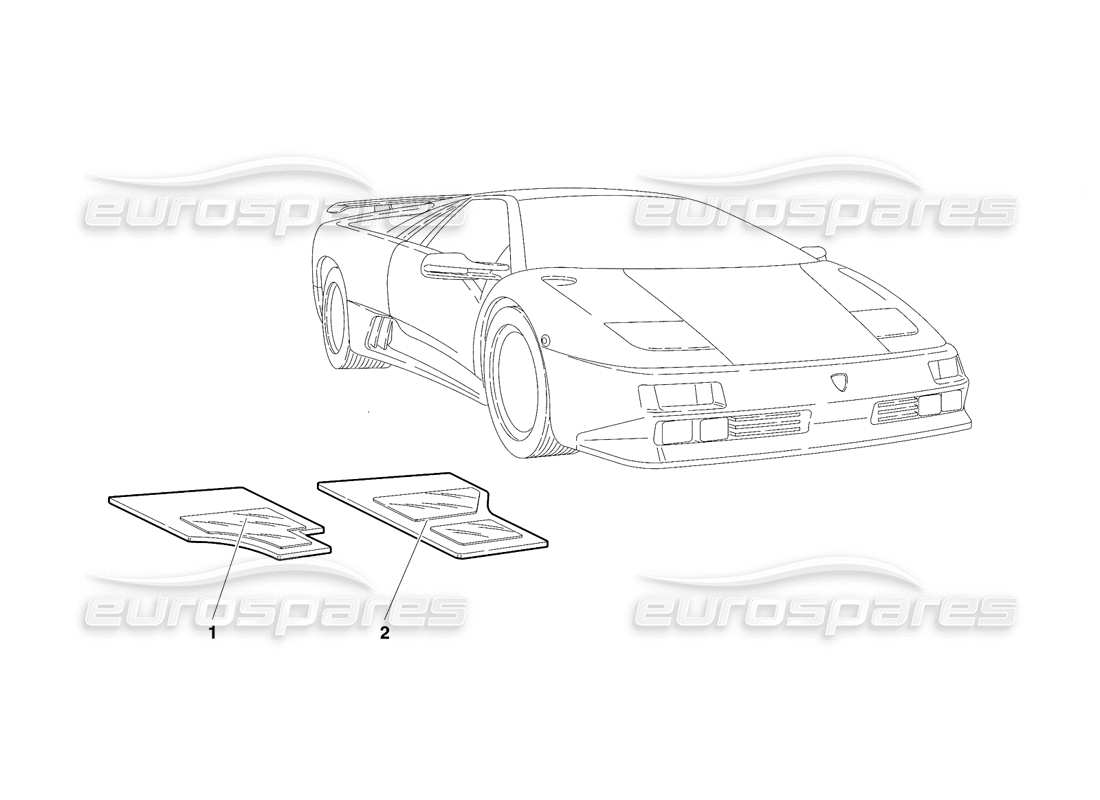 lamborghini diablo se30 (1995) accessoires (valable pour la version rh d. - janvier 1995) schéma des pièces