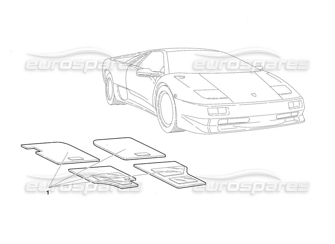 lamborghini diablo sv (1997) accessoires (valable pour rh d. - mars 1997) schéma des pièces