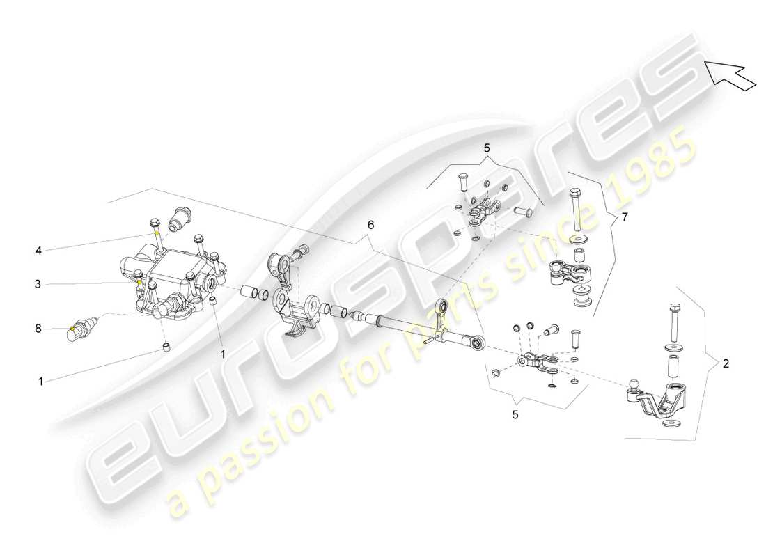 un schéma de pièces du catalogue de pièces lamborghini gallardo coupe (2007)