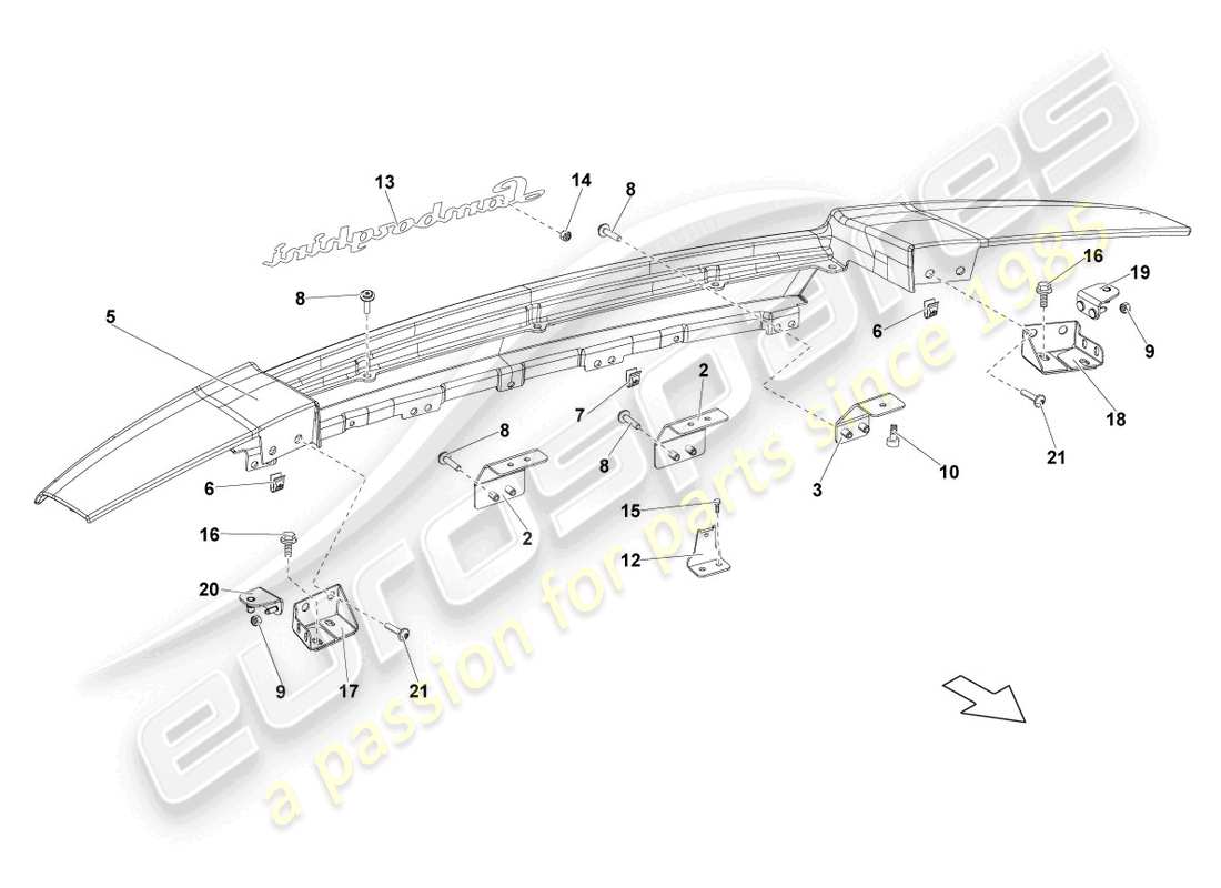 un schéma de pièces du catalogue de pièces lamborghini lp550-2 spyder (2014)