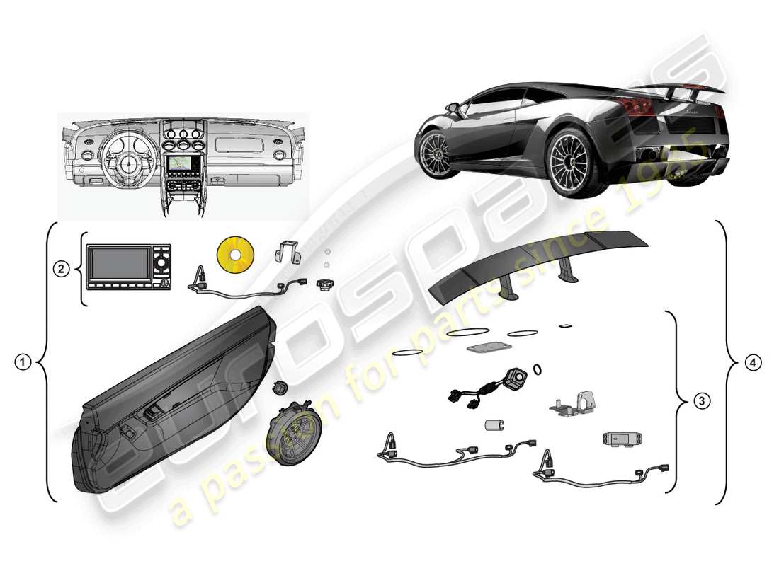 lamborghini blancpain sts (accessories) kit de rénovation schéma des pièces