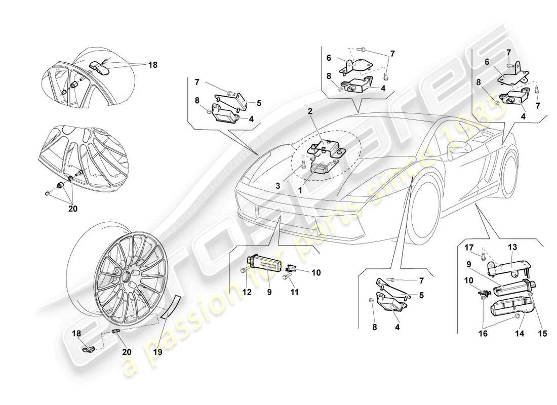 lamborghini blancpain sts (2012) unité de contrôle pour le contrôle de pression des pneus