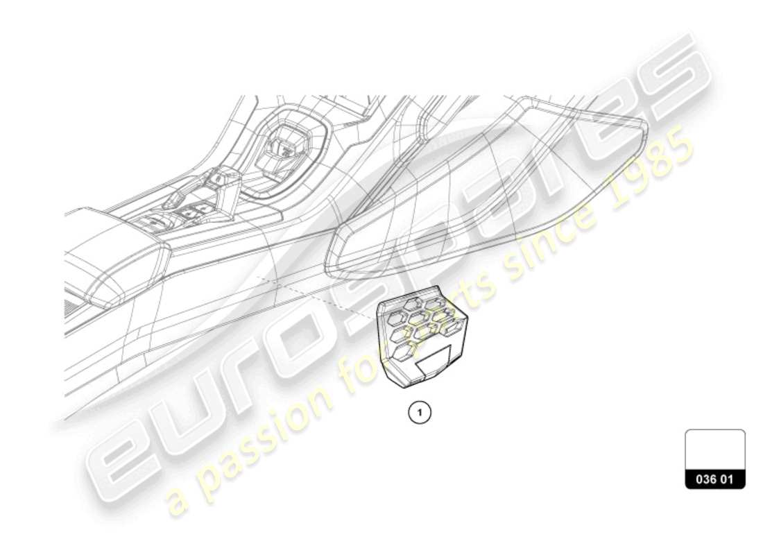 lamborghini revuelto coupe (accessories) support de téléphone schéma des pièces