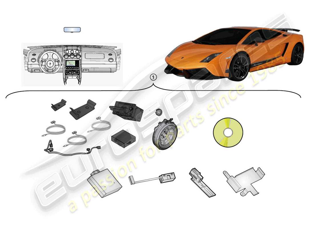 lamborghini lp570-4 sl (accessories) kit de rénovation schéma des pièces