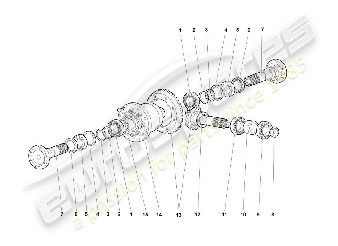 un schéma de pièces du catalogue de pièces lamborghini murcielago