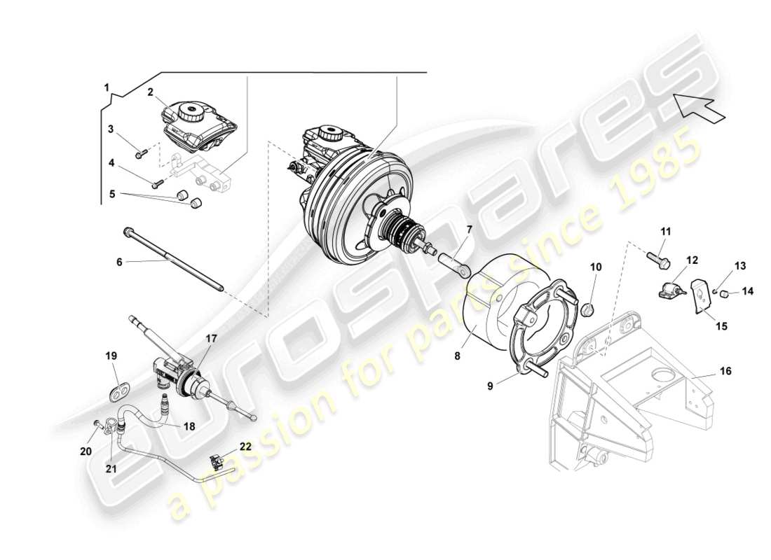 lamborghini blancpain sts (2013) servo de frein schéma des pièces