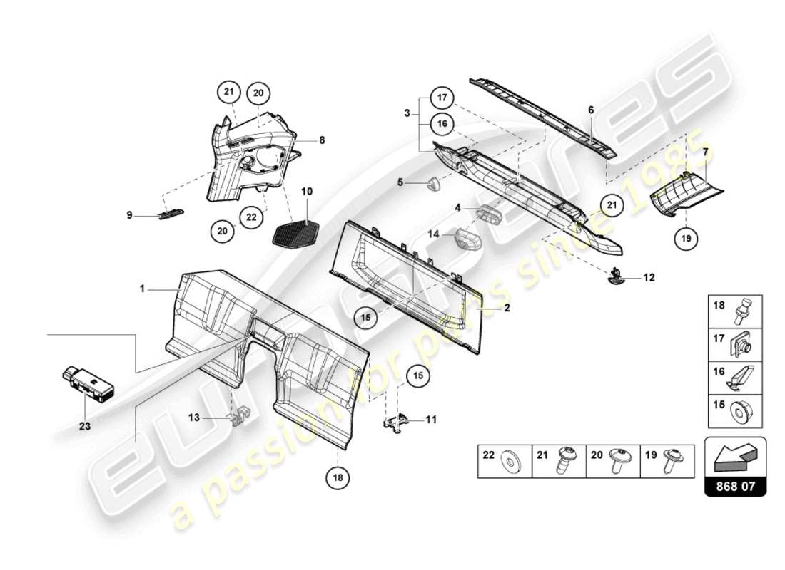 lamborghini tecnica (2023) décor intérieur schéma des pièces