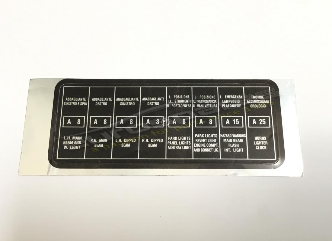 nouvel autocollant de boîte à fusibles ferrari. numéro de pièce fst008 (1)