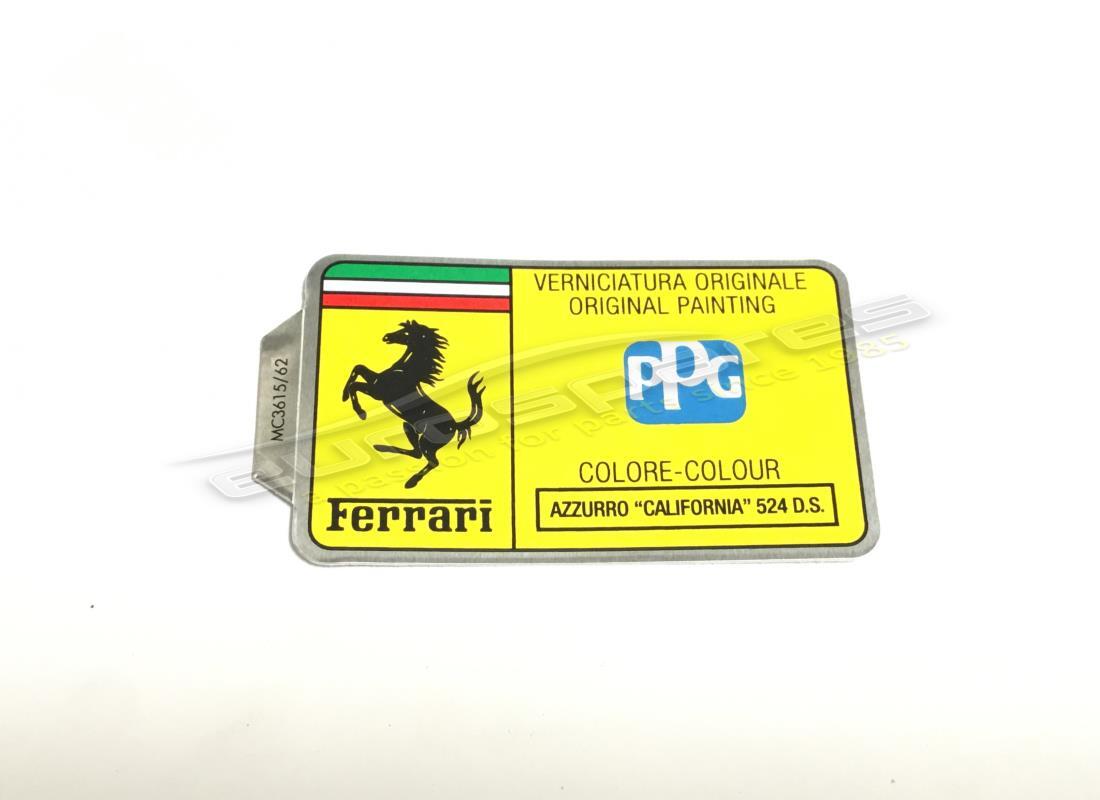 nouvelle étiquette de peinture ppg ferrari. numéro de pièce mc361562 (1)
