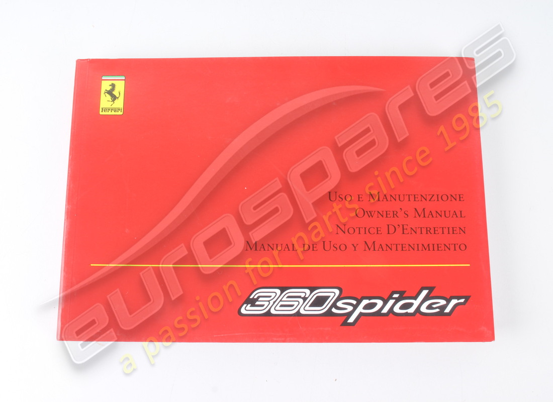 nouveau manuel du propriétaire ferrari. numéro de pièce 67253500 (2)