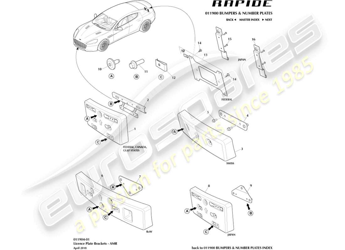 schéma de pièce contenant le numéro de pièce kd43-17a835-ba