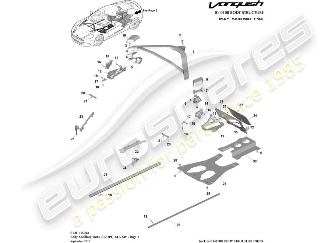 schéma de pièce contenant le numéro de pièce ed33-18a008-aa