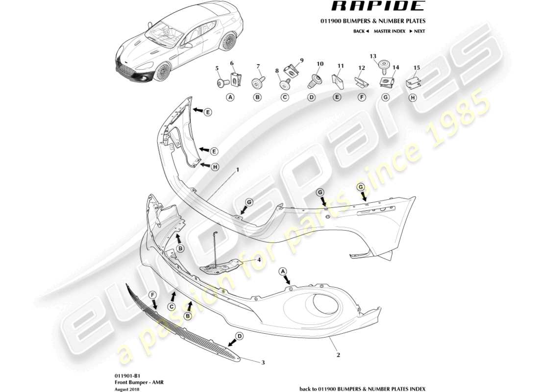 schéma de pièce contenant le numéro de pièce kd43-8156-aa