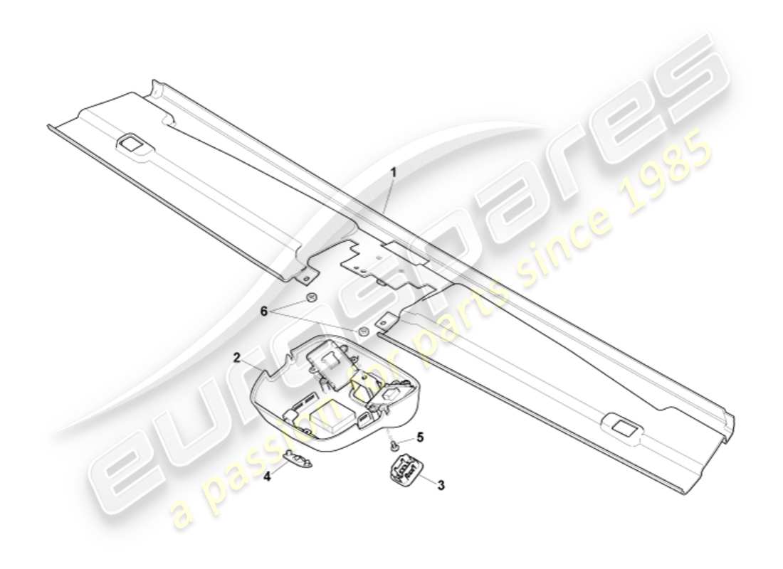 aston martin v8 vantage (2009) garniture de toit, roadster 09my diagramme de pièce