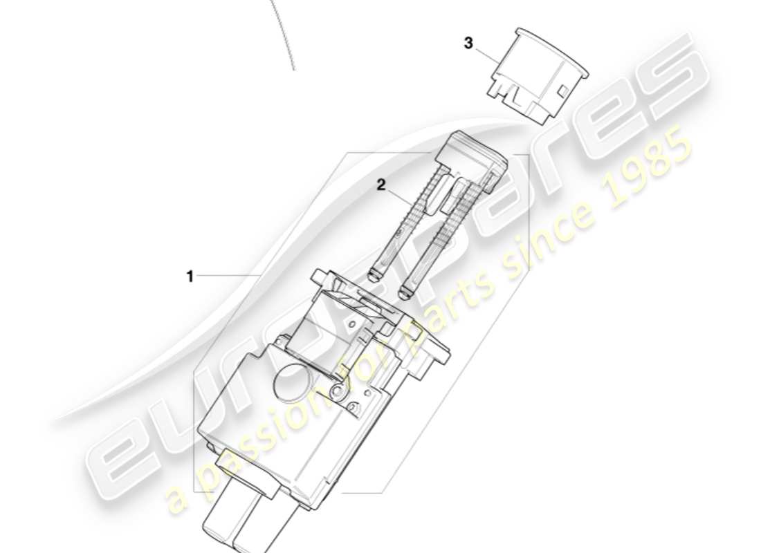 aston martin v8 vantage (2010) ensemble de serrures et clés, diagramme de pièces rhd