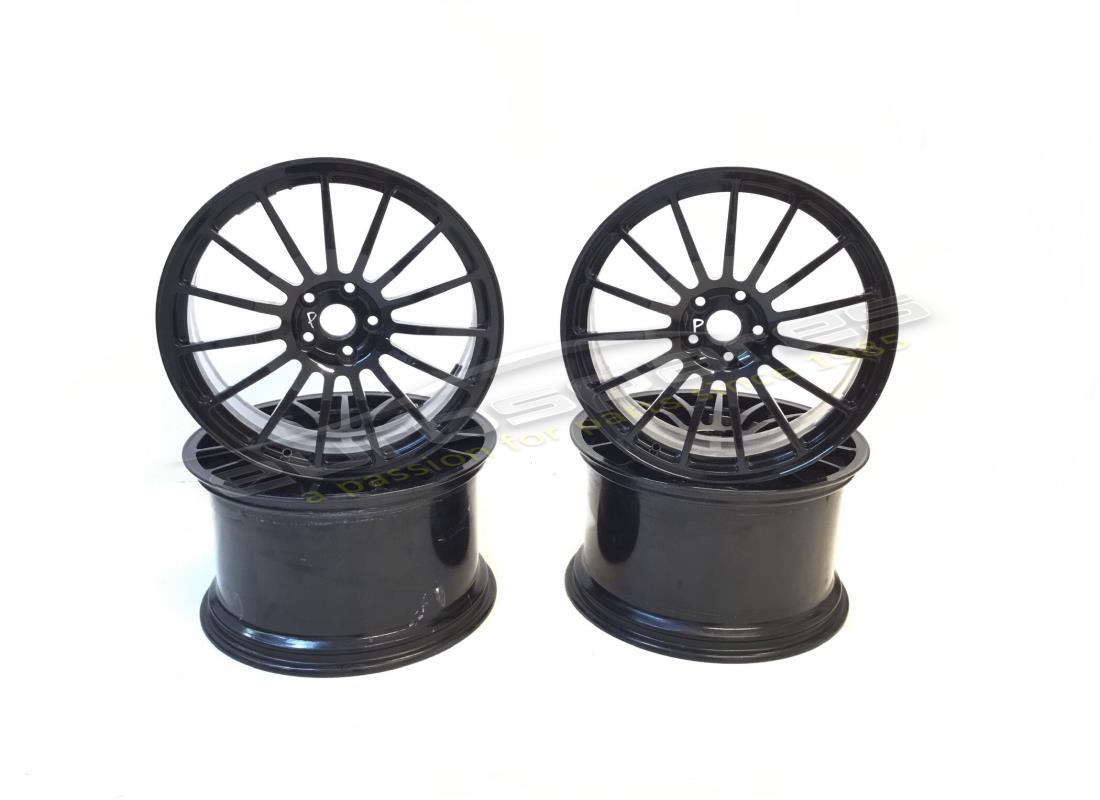 used lamborghini wheels set in black. part number lwhe701 (1)
