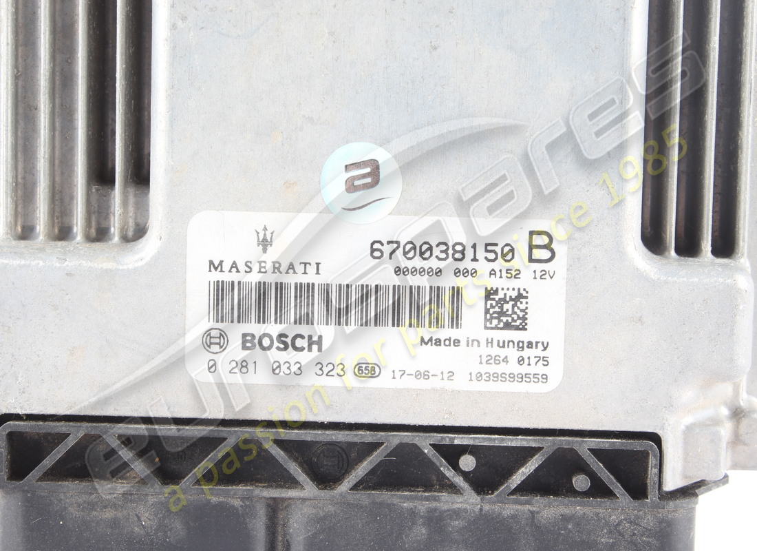 calculateur d'allumage diesel (hw) d'occasion maserati. numéro de pièce 670038150 (2)