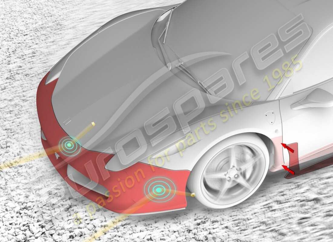 nouveau film de protection anti-éclatement ferrari, zones à forte usure. numéro de pièce 70001949 (1)