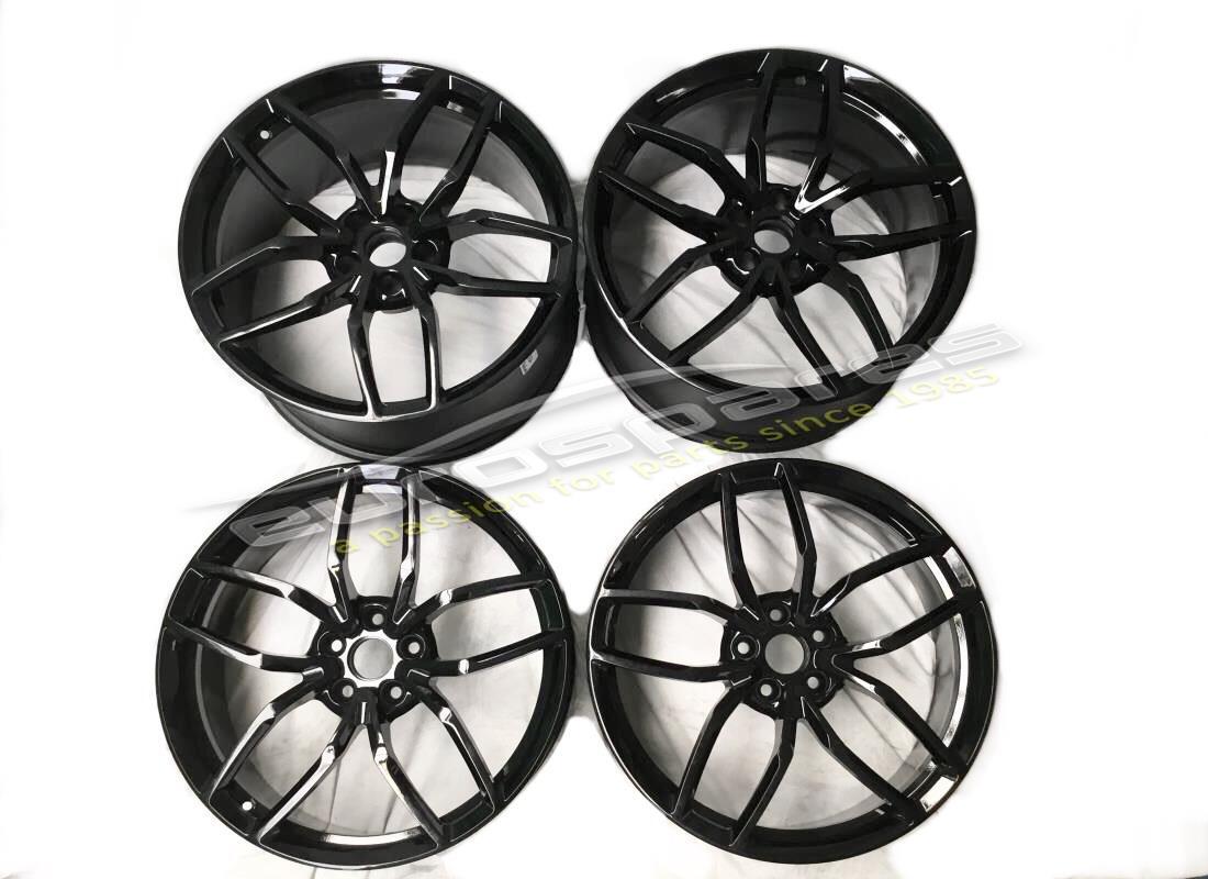 RECONDITIONNÉ Lamborghini KIT MIMAS JANTES NOIRES BRILLANTES 62X . NUMÉRO DE PIÈCE 0R7240054 (1)
