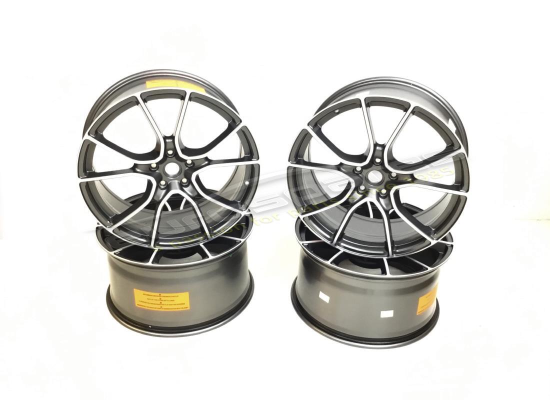 ensemble de roues neuf ferrari (forgées multi-rayons polies au diamant) 20 pouce. numéro de pièce 70003879 (1)