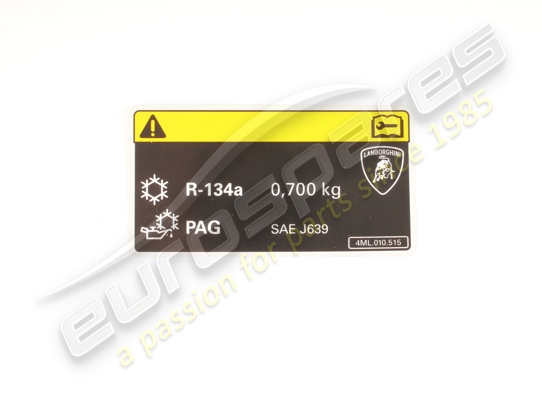 nouveau lamborghini climatisation haftetikett. numéro de pièce 4ml010515 (1)
