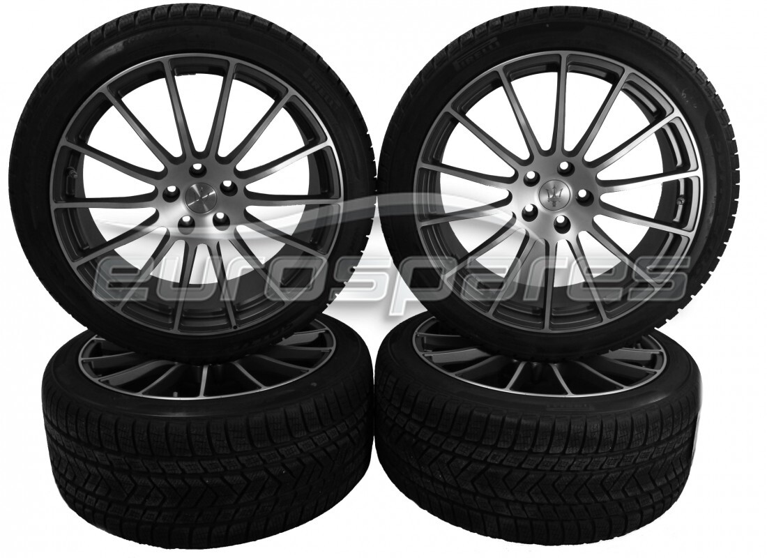 nouvelles roues maserati 20'' avec pneus (antracite) m156. numéro de pièce 980156300a (1)