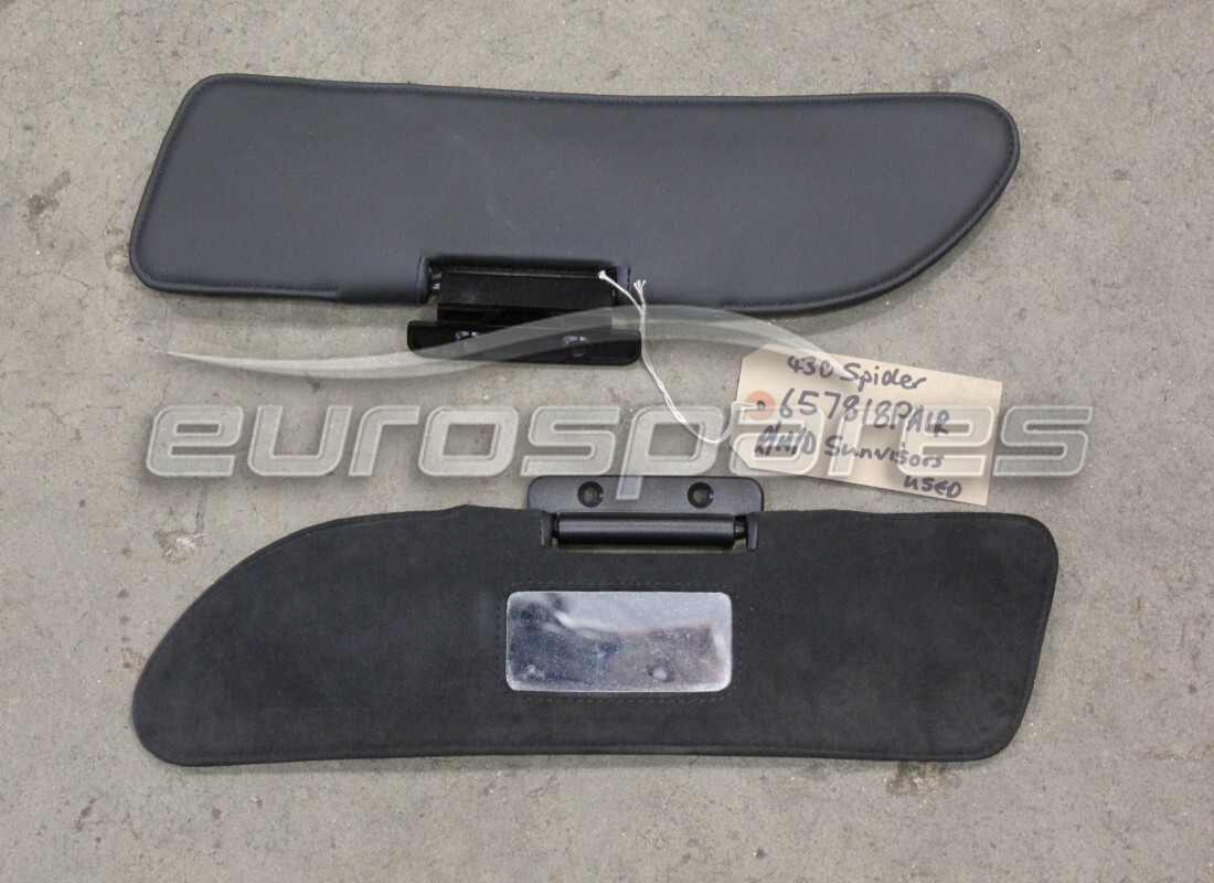 UTILISÉ Ferrari PAIRE DE PARE-SOLEIL . NUMÉRO DE PIÈCE 657818PAIR (1)