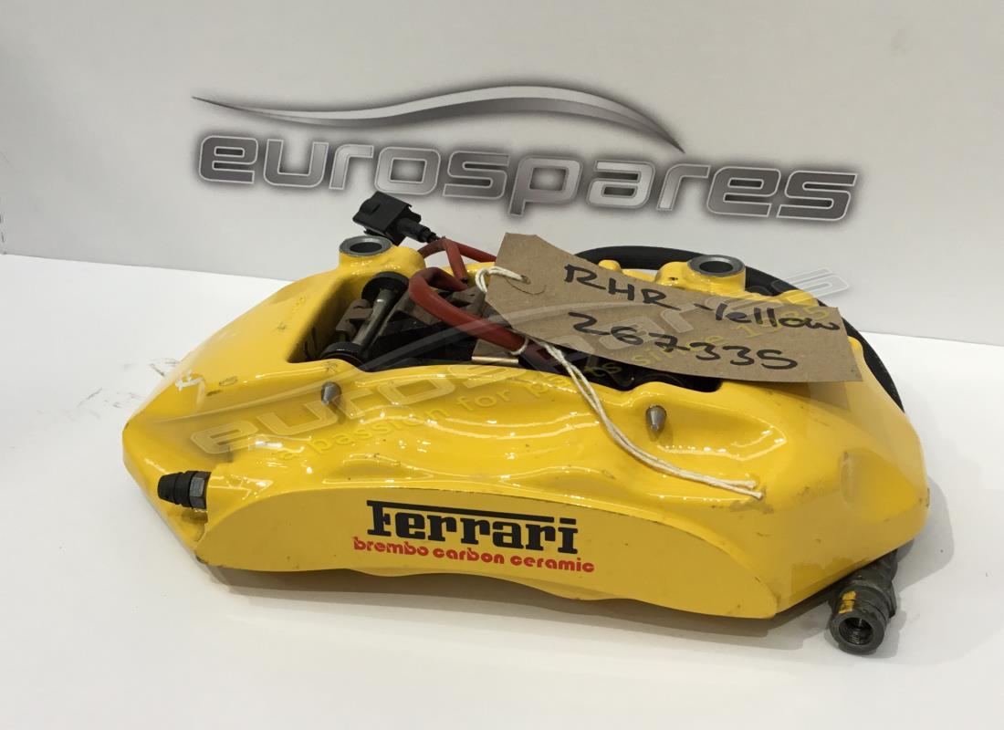 ÉTRIER ARRIÈRE DROIT Ferrari UTILISÉ AVEC PLAQUETTES JAUNES. NUMÉRO DE PIÈCE 267335 (1)