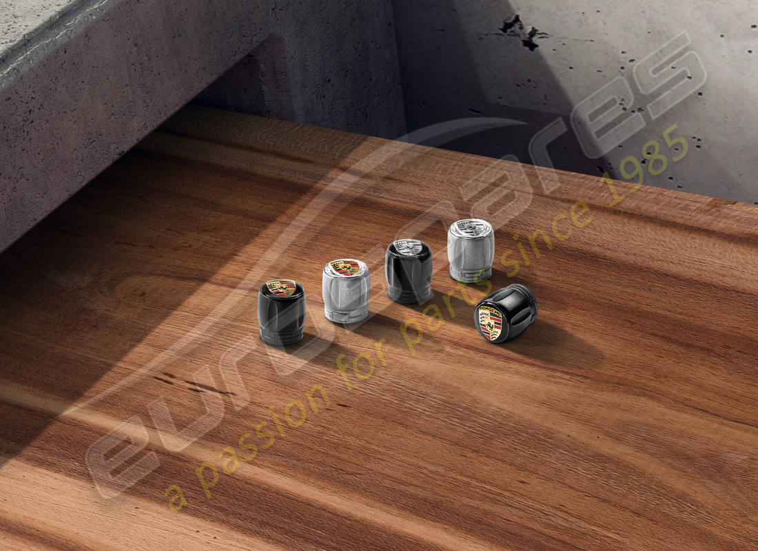 nouveaux capuchons de valve décoratifs porsche. numéro de pièce 99104460268 (1)