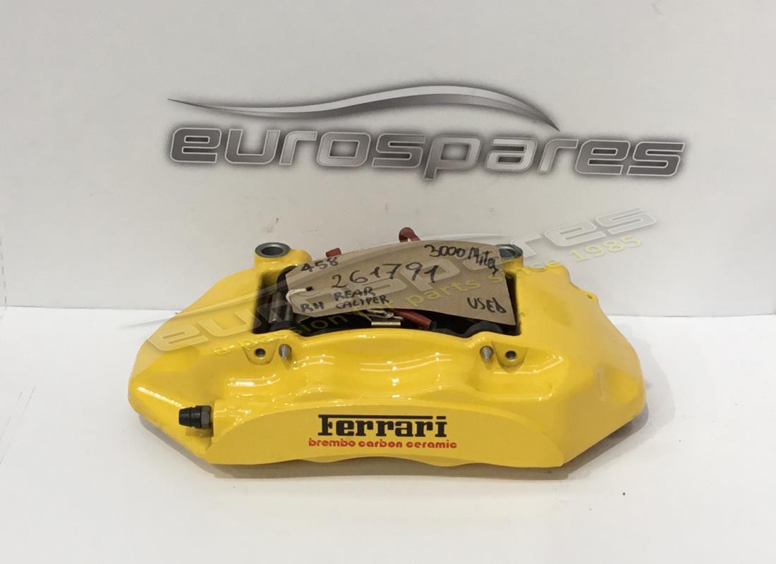 ÉTRIER ARRIÈRE DROIT Ferrari UTILISÉ AVEC PLAQUETTES-JAUNE- . NUMÉRO DE PIÈCE 261791 (1)