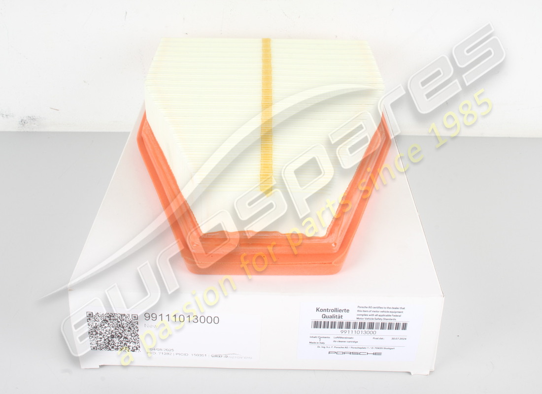 NOUVEAU FILTRE À AIR Porsche . NUMÉRO DE PIÈCE 99111013000 (1)