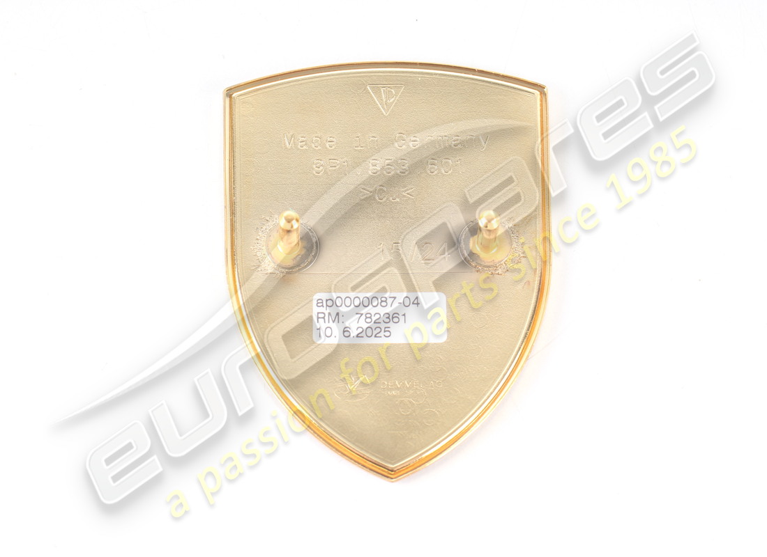 nouveau badge de capot porsche. numéro de pièce 9p1853601 (3)