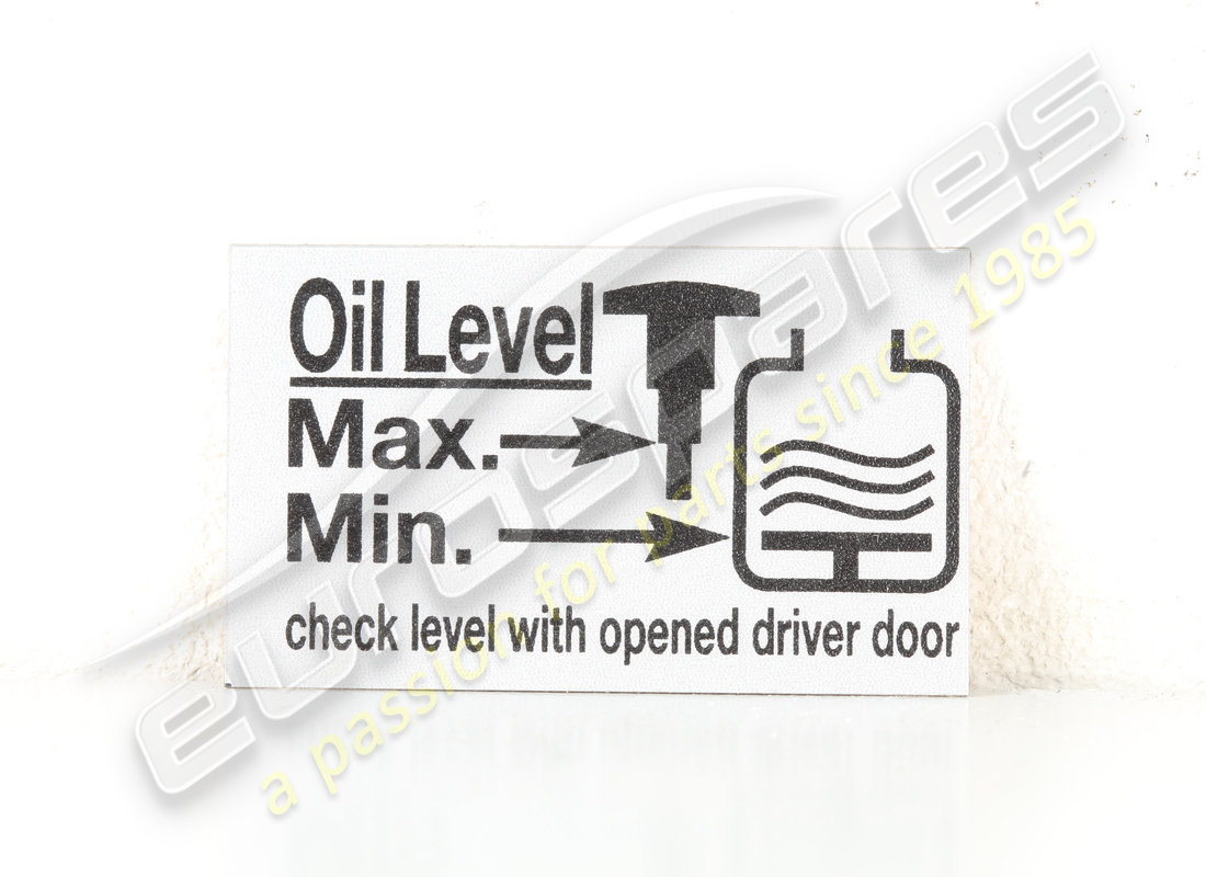 NOUVELLE ÉTIQUETTE LAMBORGHINI, NIVEAU D'HUILE. NUMÉRO DE PIÈCE 086010530 (1) nouvelle étiquette lamborghini, niveau d'huile. numéro de pièce 086010530 (1)